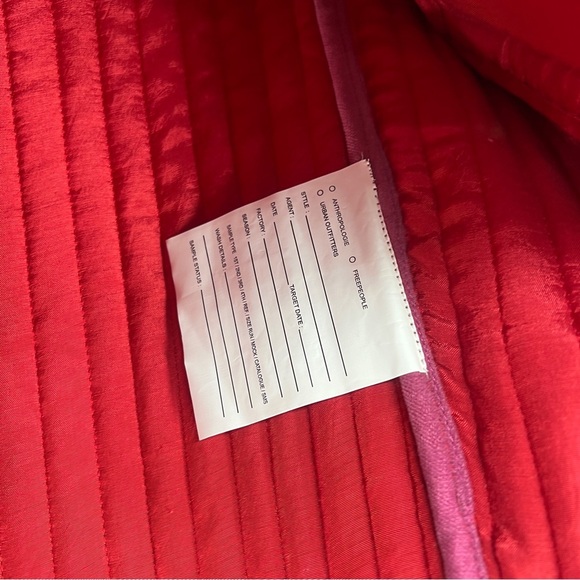 Free People Natalia Red Velvet Quilted Structured Colorful Bohemian Jacket XS - Picture 7 of 9